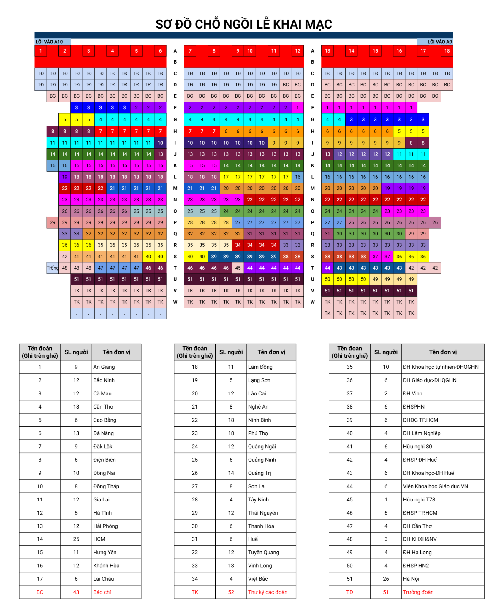 Sơ đồ tổng thể khu vực hội thi